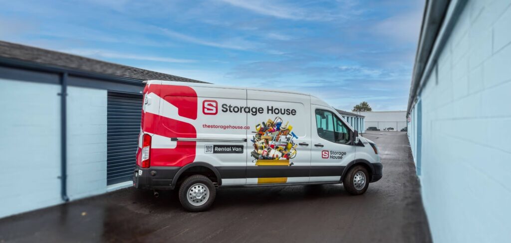 Cargo Van Rental with Storage House
